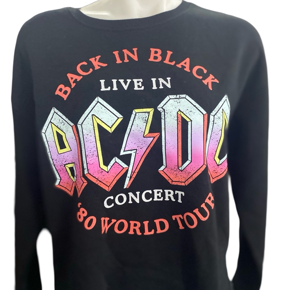AC/DC Back in Black Concert Sweatshirt NWOT
